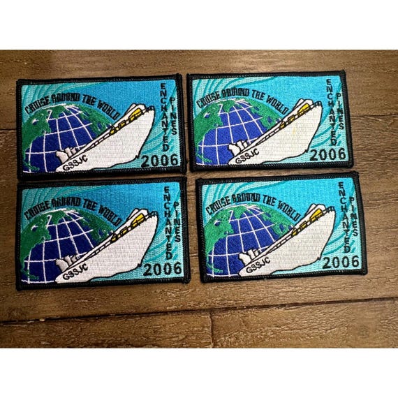 Vintage Girl Scouts GSSJC 2006 Cruise Around the World GSUSA Patch Lot of 4