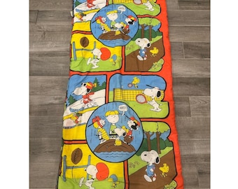 Wenzel Peanuts Sleeping Bag Kids Multicolor Good Vintage Snoopy Charlie Brown