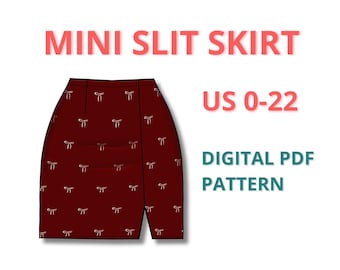 Mini skirt sewing pattern, mini skirt pattern for beginners, mini summer skirt, fitted tailored mini skirt pattern for spring
