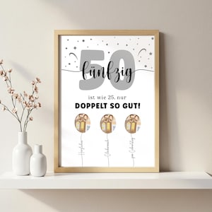 Last-Minute-Geschenkidee: DIY-Geldgeschenk zum 50. Geburtstag