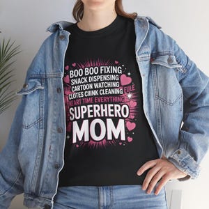 Superhero Mom  Wildflowers Mama Shirt, Comfort Colors Mom T-Shirt, Mother's Day Gift, Flower Shirts for Women, Floral New Mom Gift