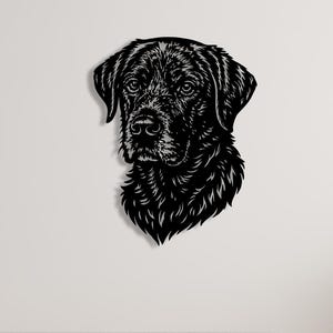Rottweiler Dog Head Metal Wall Art – Pet Portrait Decor, Bold Dog Lover Gift, Modern Animal Silhouette for Home or Office Wall