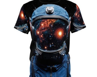 Kosmisches Astronauten-T-Shirt | Unisex T-Shirt zum Thema Weltraum, Geschenk für Weltraum-Liebhaber, Galaxie Shirt, Astronauten Kleidung, Sci-Fi Top