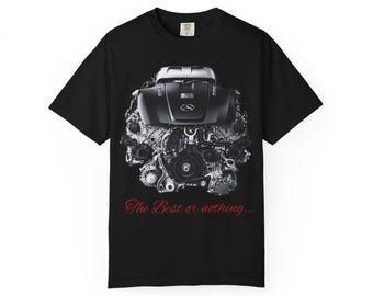 Grafisch T-shirt motor Mercedes-Benz | Autoliefhebberkleding, autocadeau, casual streetwear, uniseks T-shirt, motorsport