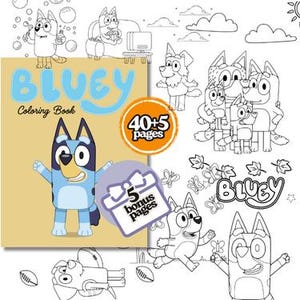 Bluey Malbuch: Ausdruckbare Aktivitäten (Digitaler Download)