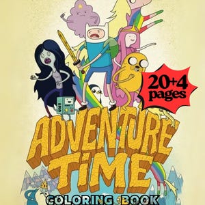 Adventure Time Coloring Book: 24 Fun Cartoon Pages (Digital Download)