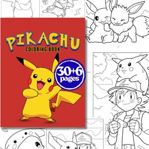 Pikachu Coloring Book: 36 Kawaii Anime Pages (PDF Download)