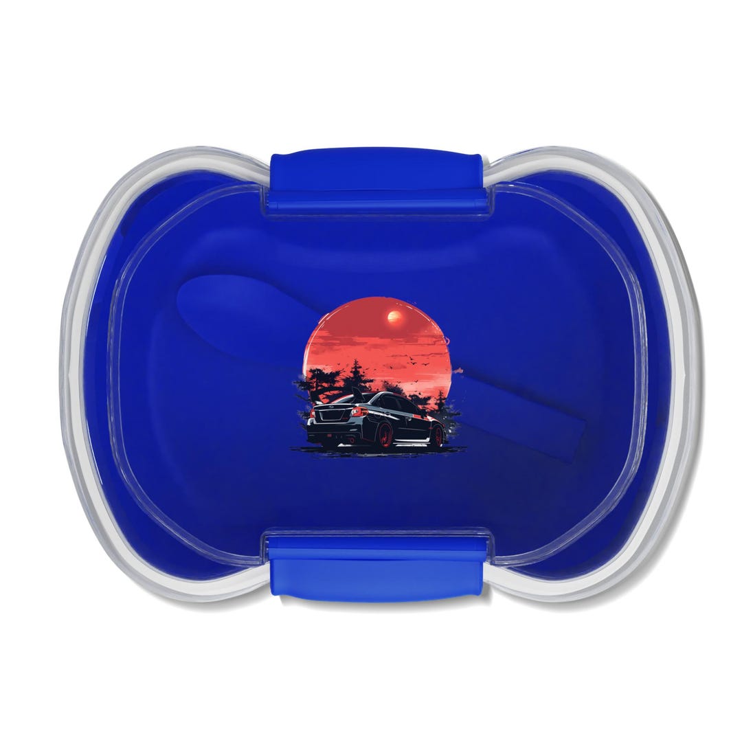 Retro Sunset Sports Car Bento Box | Two-tier Lunch Container - Etsy