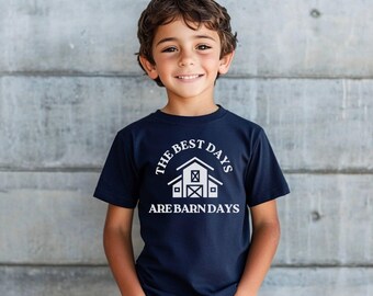 Youth T-shirt, The Best Days are Barn Days, Farm kid, horse lover, barn shirt, cowboy, cowgirl, Youth Short Sleeve Tee