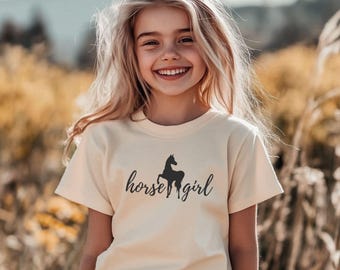 Youth t-shirt, Horse girl, gift for girl, horse lover, Horse show, Arabian horse, equestrian, riding lessons, kids horse shirt, horse shirt