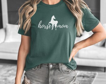 Horse Mom, Mother's Day, Horse lover, Horse show, Arabian Horse, Equestrian, Bella Unisex Jersey Short Sleeve Tee, gift for her