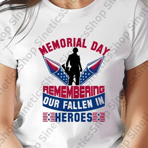 Archivo SVG del Día de los Caídos, Cita en memoria de nuestros héroes caídos, Archivo de corte patriótico de Cricut, Descarga digital de homenaje a veteranos