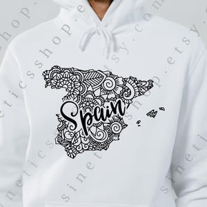 Spanje Mandala SVG, ingewikkeld Spaans kaartontwerp, digitale download voor Cricut en Silhouette, reiscadeau of idee voor kunst aan de muur