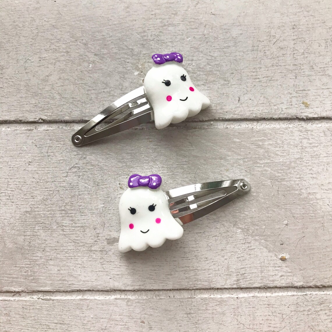 Ghost Hair Clips Halloween Hair Clips Cartoon Ghost Hair Etsy