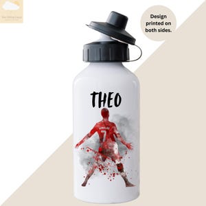Cristiano Ronaldo Trinkflasche | Personalisierte Kinder Fußball Wasserflasche | Kinder Sportflasche | Geschenk für Jungen | Fußball Geschenke