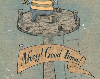 Ahoy Good Times - Greeting Card