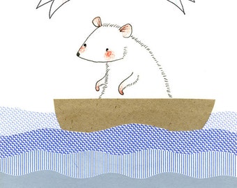 Boat Mouse - Greeting Card