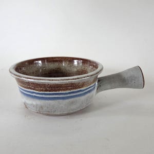 Tigela de sopa vintage Otagiri Horizon com alça - Pote de cebola japonês de cerâmica de meados do século XX - Marca registrada OMC - Excelente estado de conservação