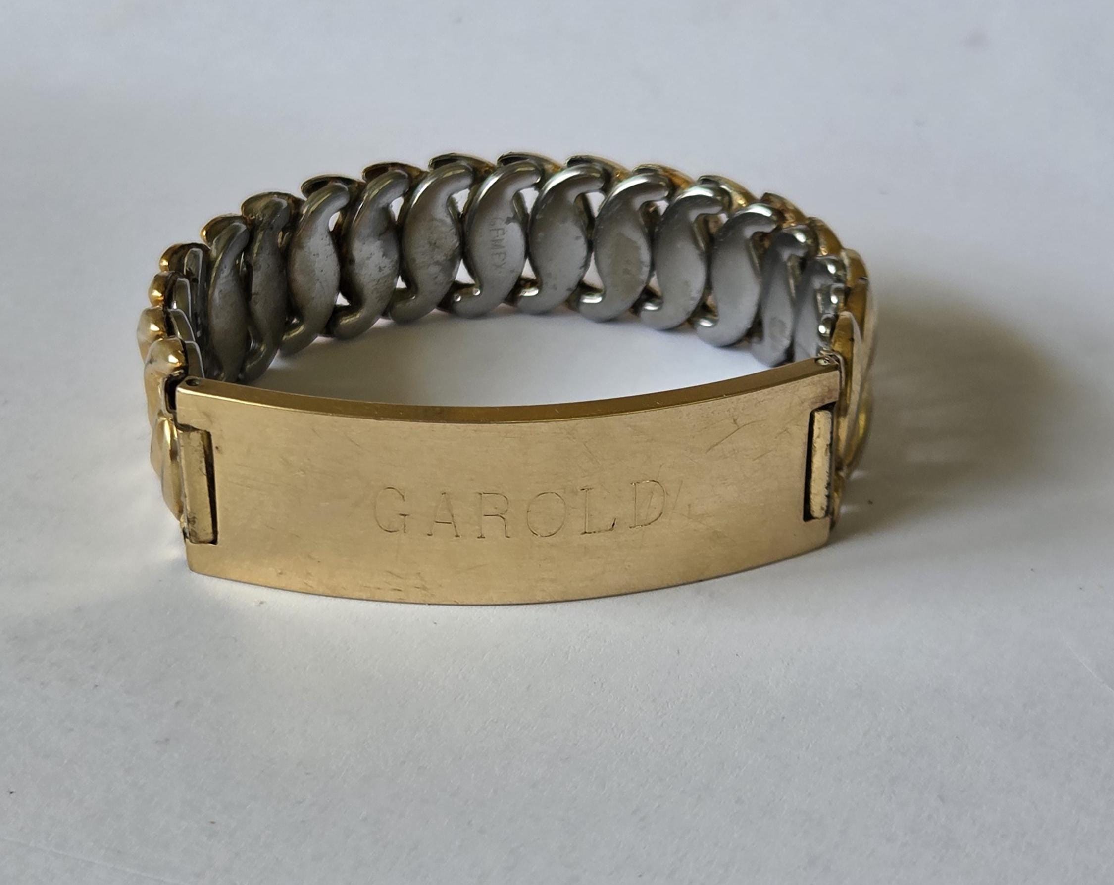 50s Vintage ブレスレット Gold 50s Mens Bracelet - Etsy