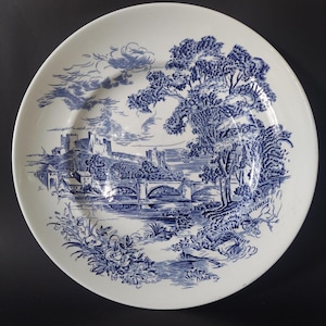 Enoch Wedgwood &quot;Countryside&quot; 10&quot; dinner plates set of 2 Blue and white