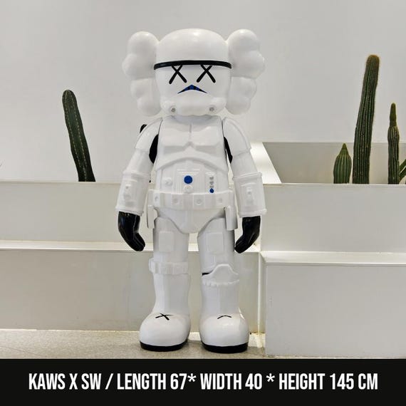 Life Size KAWS Stormtrooper Statue: Star Wars Collectible Art Toy