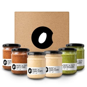 Toskanische Creme-Probierbox | Pasteten und Bauernsaucen | Kunsthandwerkliches Geschenk, hergestellt in der Toskana