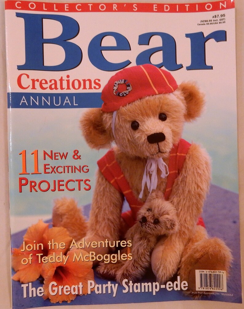 Bears to Love Bear Clothes Bear Sewing Patterns Sensational Bear Pattern Bear Creations Annuals LOT 4 Australian Bear Pattern Magazines