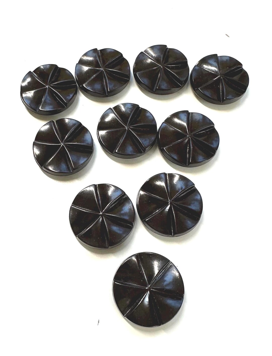 Vintage Brown Pinwheel Buttons. Repurposed Buttons - Etsy