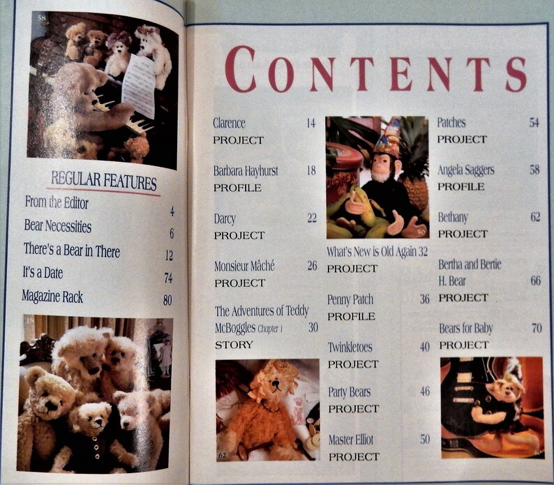 Bears to Love Bear Clothes Bear Sewing Patterns Sensational Bear Pattern Bear Creations Annuals LOT 4 Australian Bear Pattern Magazines