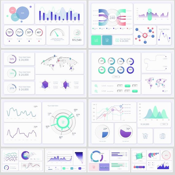 Data Visualization | Reporting Dashboard | PowerPoint Template | KPI, Infographic, Business Analytics Report Slides