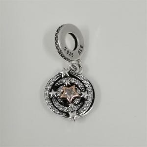 Pandora Two-tone Shooting Star Double Dangle Charm