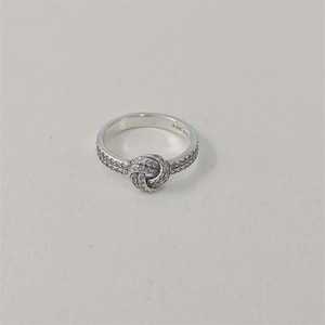 Silver Pandora Shimmering Knot Ring