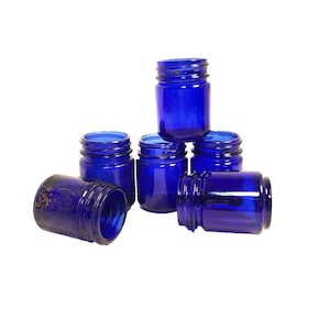 Vintage Vicks Cobalt Blue Glass Bottles Lot of 6 Medicine Collectible Near Dug