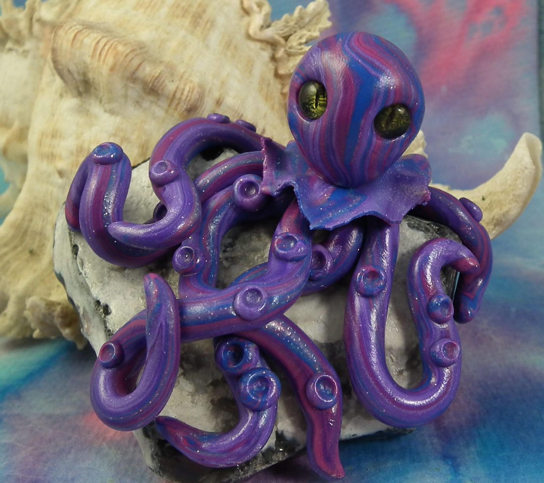 Octopus 'octavia' on Rock Defender of the Oceanrealm OOAK Sculpt by ...