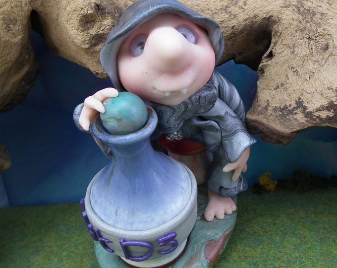 AUTUMN SALE Vegetarian Vampyre 'Myrtle' with Vitamin D3 OOAK Sculpt by Artist Ann Galvin