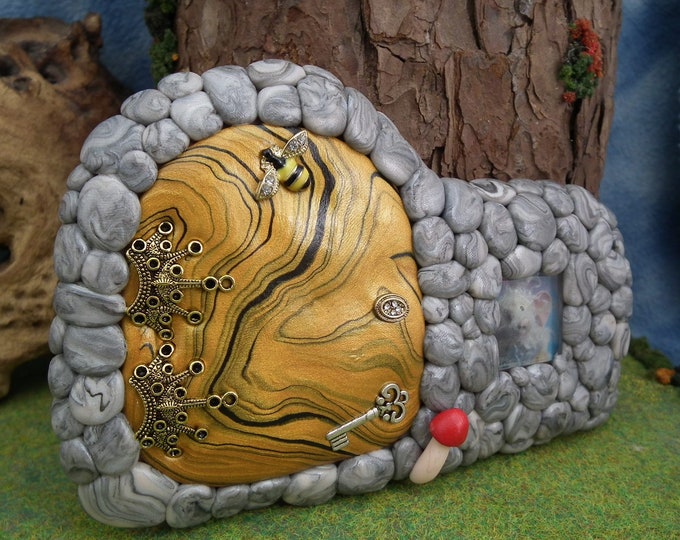 Gnomish Elf Portal for Gnome Visits OOAK Sculpt by Sculpture Artist Ann Galvin Fairy Door