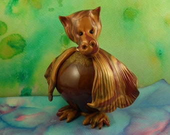 Newly hatched Pot-bellied Dragon Chick 'Gillyamm' 5" OOAK Sculpt by Artist Ann Galvin