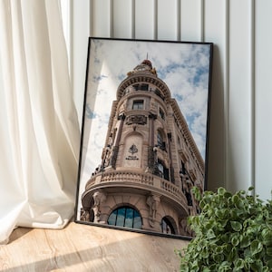 Printable Four Seasons Hotel Madrid Wall Decor Photography  - Elegant Urban Architecture Photographic Print Art