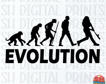 Baseball Evolution SVG PNG, Player Shirt Design, Game Day Sports (Digital Download)