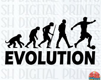Soccer Evolution SVG PNG, Football Player Shirt Design, Game Day Fan Gift (Digital Download)