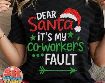 Funny Christmas Co-worker Fault PNG – Office Humor Design (Digital Download)