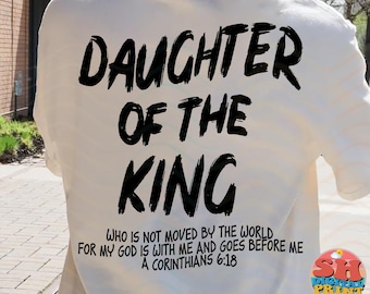 Daughter of the King Christian PNG | Bible Verse Shirt Design (Digital Download)