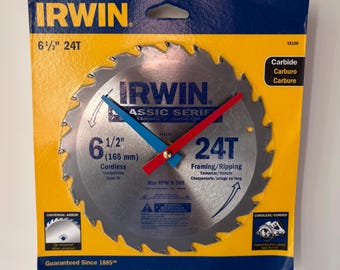 Skill Saw Blade Vintage Clock Irwin 24 T  Vintage