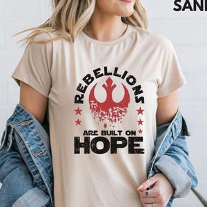 Retro Rebellions Are Built On Hope Shirt, Star Wars Rebel Shirt, Star Wars Jedi Shirt, Galaxy&#39;s Edge Tee, Resistance Shirt, Jedi Women Shirt