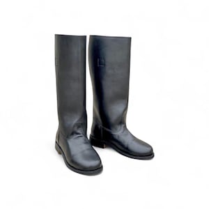 Handmade Civil War Cavalry Boots: Full Grain Leather, Reenactment, Custom Footwear