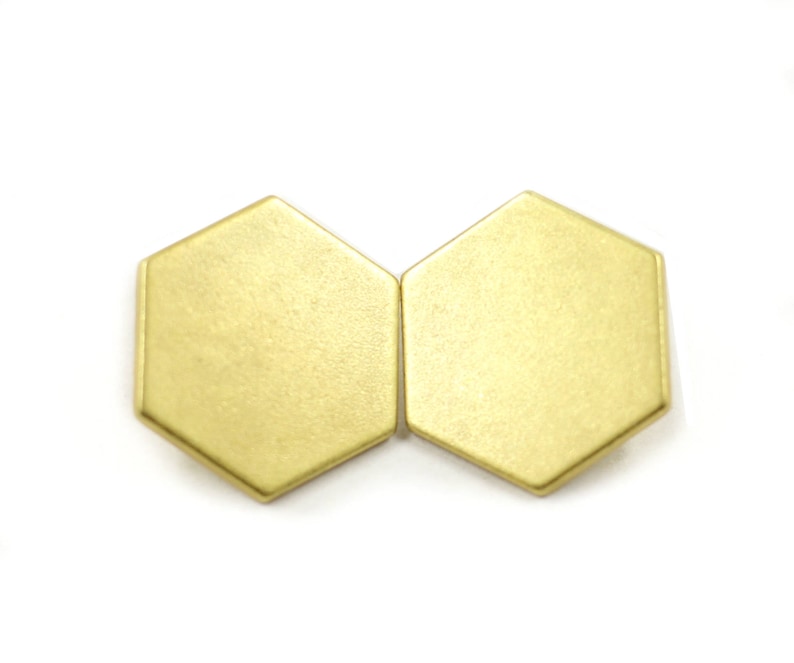 Metal Buttons Hexagon Brass Color Metal Shank Buttons 0.71 - Etsy