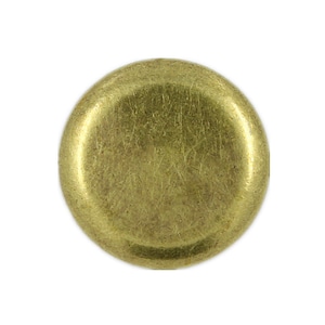 Botones - plano antiguo latón Metal caña, 0,79 pulgadas, 10 piezas de metal