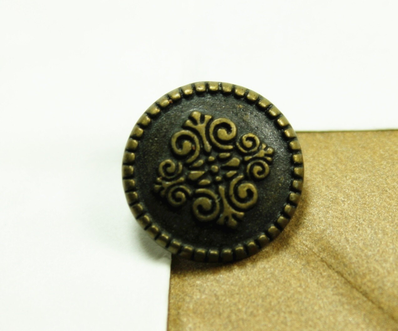Metal Buttons Motif Texture Metal Buttons Antique Brass Etsy