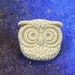 Owl Metal Shank Buttons , Gold Color with Cracking White Surface , 0.63 inch , 6 pcs