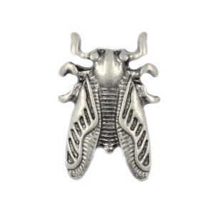 Metal Buttons - Bee Antique Silver Metal Shank Buttons - 0.71 inch - 10 pcs